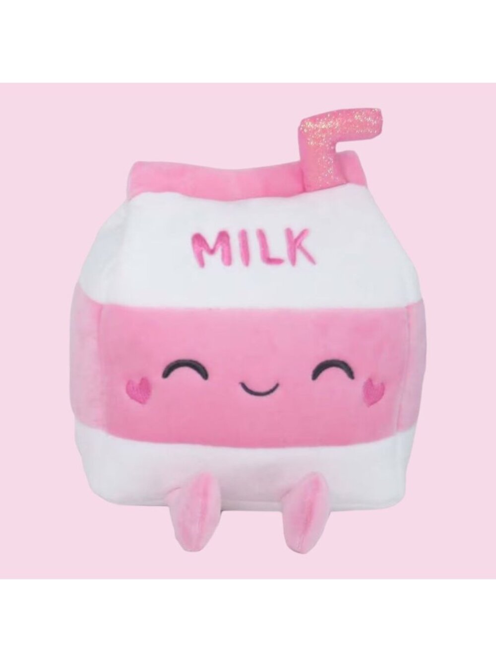 NWT Play Right Hug Me Strawberry Milk 8" Food Plush Gift Toy Valentine's Day